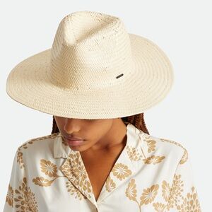 Brixton Seaside Straw Sun Hat XS/S – Wide Brim Natural Woven